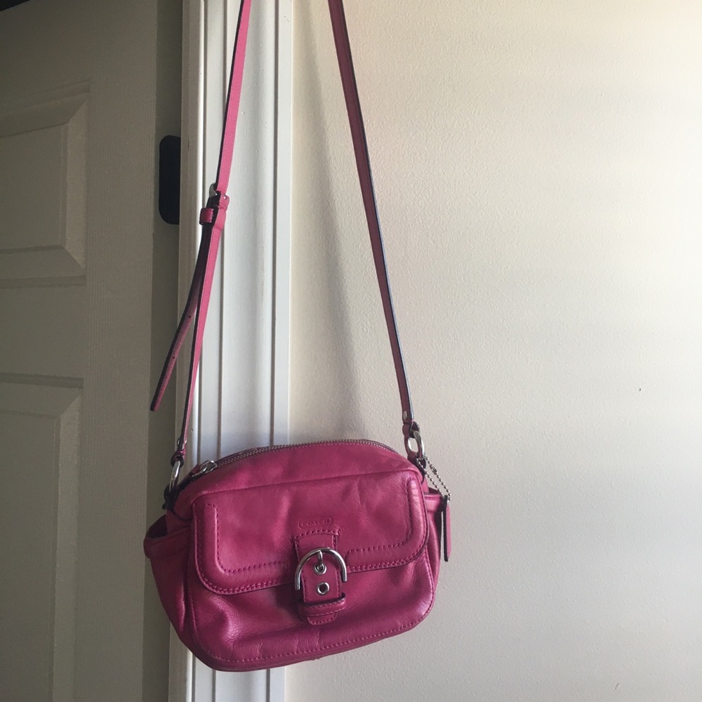 Coach pink/purple crossbody bag